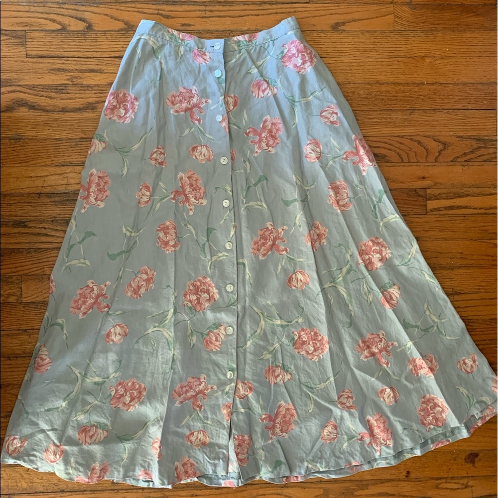 Vintage Ralph Lauren Cottagecore Midi Skirt